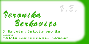 veronika berkovits business card